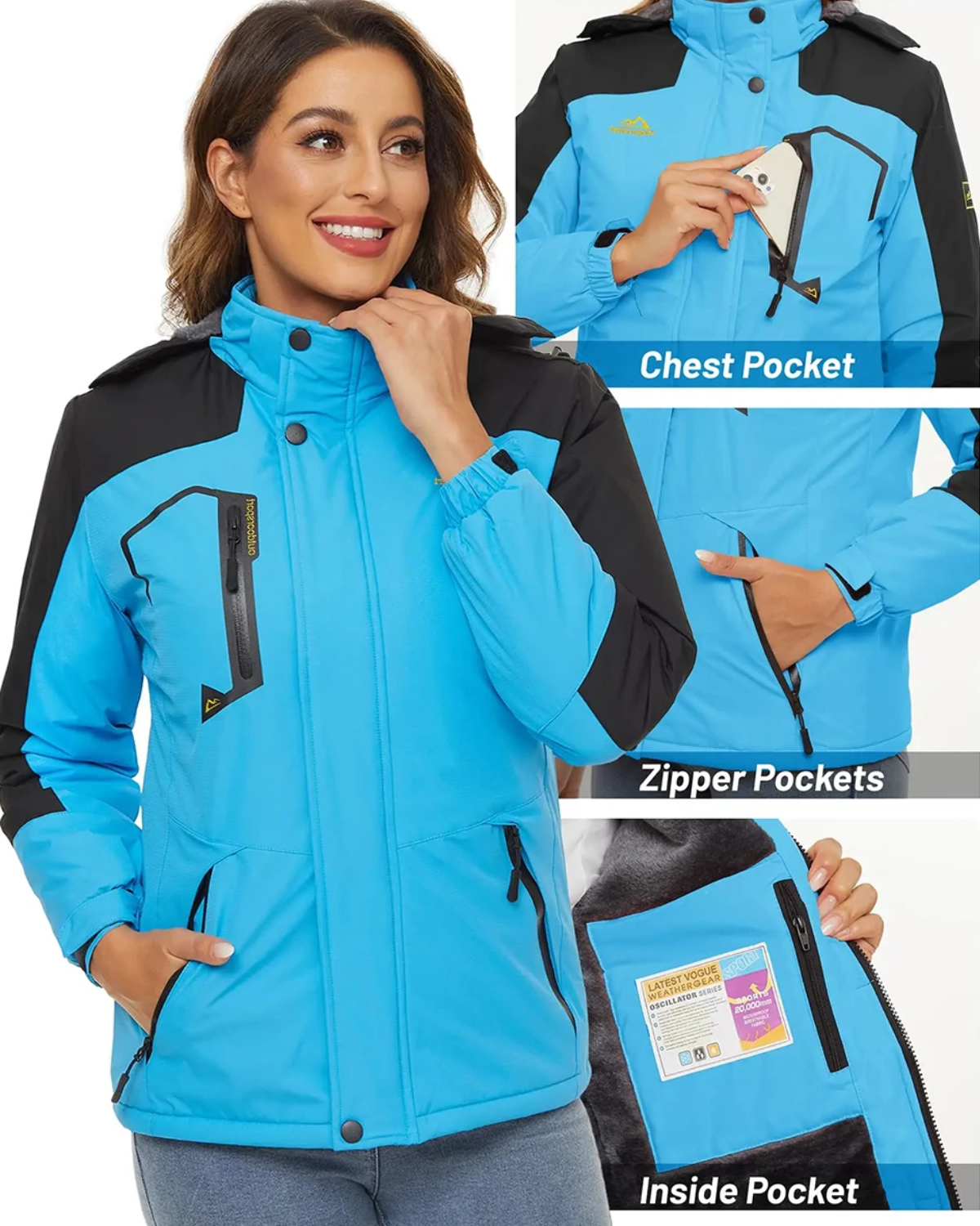 Schneus - Wasserdichter Wintermantel Männer – Wetterfest, Atmungsaktiv, Mit Kapuze