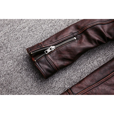 Zeltrov - Lederjacke Herren, Stilvolle Jacke aus Echtleder mit Stehkragen