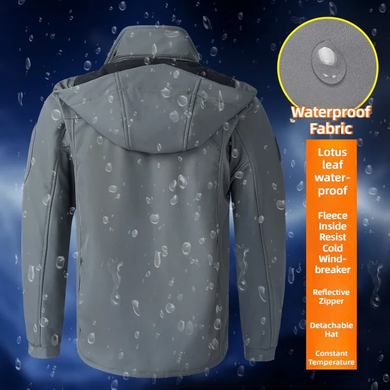 Wintora - Wasserdichter Wintermantel Männer – Warm Gefüttert, Wetterfest, Mit Kapuze