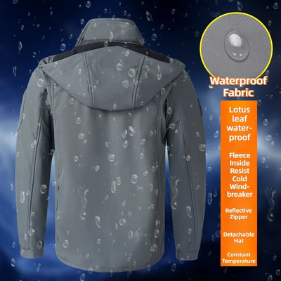 Wintora - Wasserdichter Wintermantel Männer – Warm Gefüttert, Wetterfest, Mit Kapuze