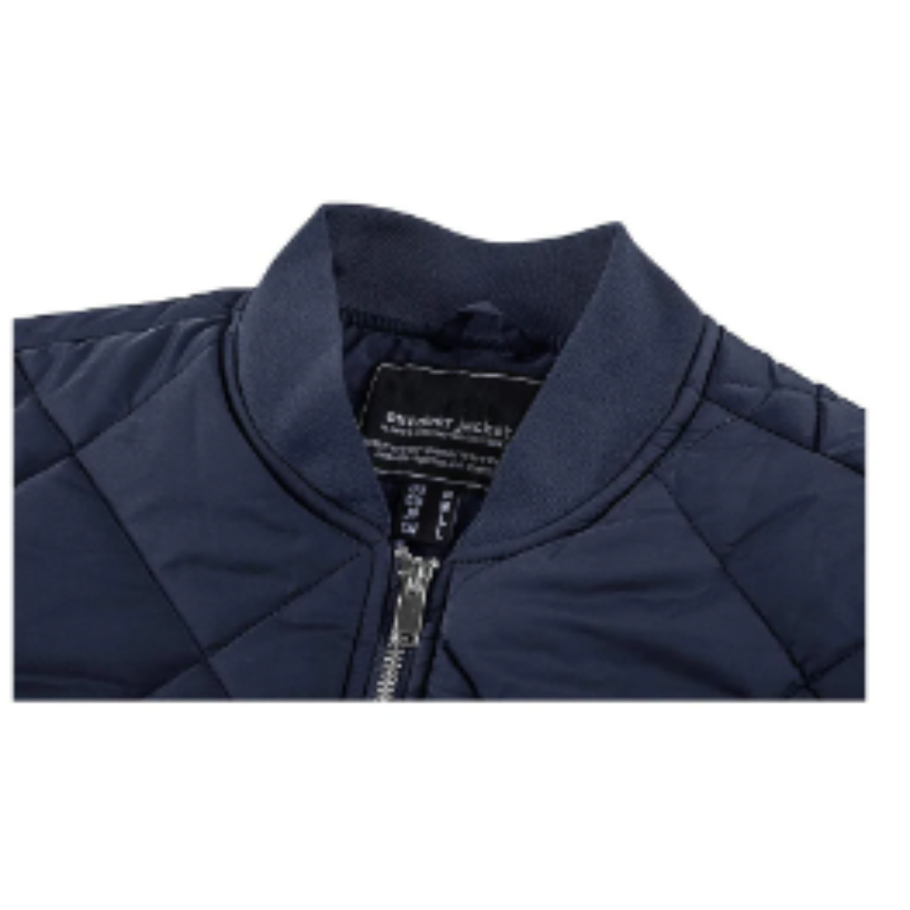 Windlek - Gewattierte Jacke Herren mit Stehkragen und Reißverschluss-Design