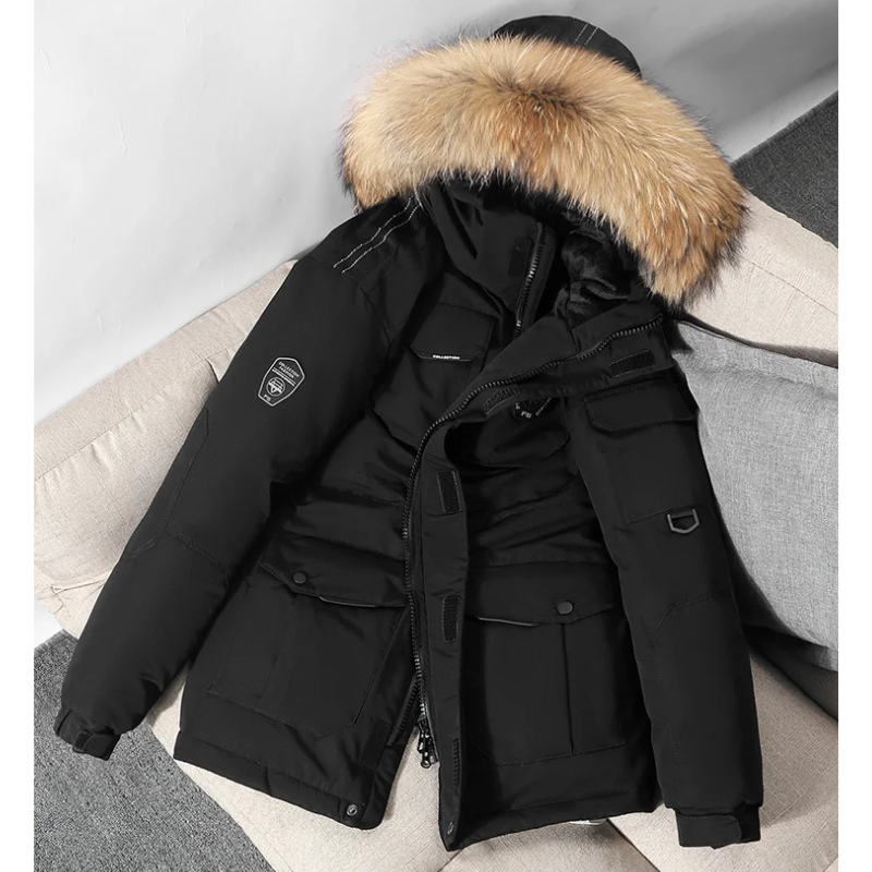 Sturmen - Parka Winterjacke Herren – Wetterfest, Fleece Innenfutter, Outdoorjacke