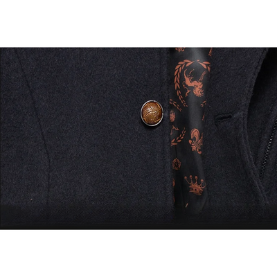 Nordher - Langer Mantel Herren Eleganter Wollmantel Mit Fleece-Innenfutter