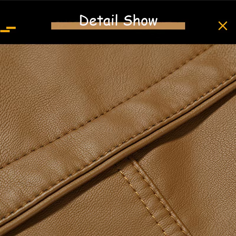 Nordrev - Lederjacke Herren mit Futter, Warme Winterjacke aus Echtleder