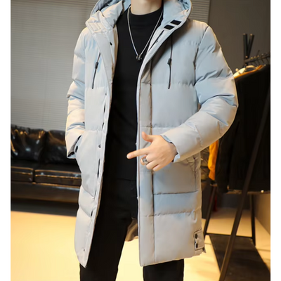 Wetterl - Langer Wintermantel Herren Wasserdicht Winddicht Mit Kapuze Gefüttert