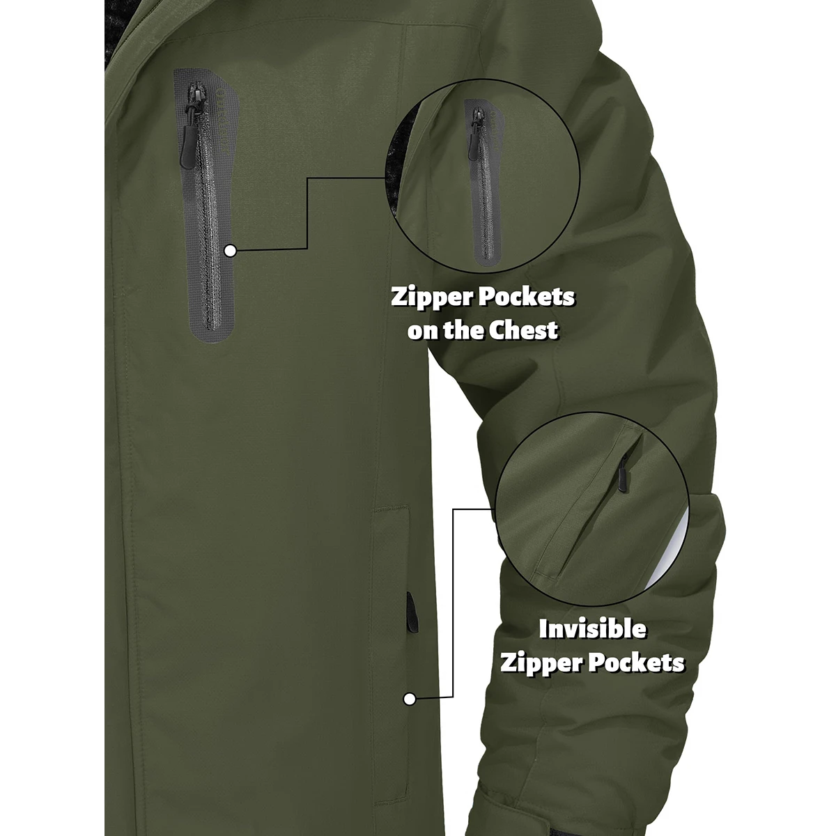 Nordure - Wasserdichter Wintermantel Männer – Wetterfest, Atmungsaktiv, Mit Kapuze