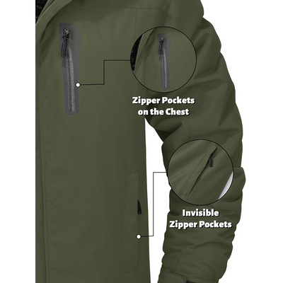 Nordure - Wasserdichter Wintermantel Männer – Wetterfest, Atmungsaktiv, Mit Kapuze