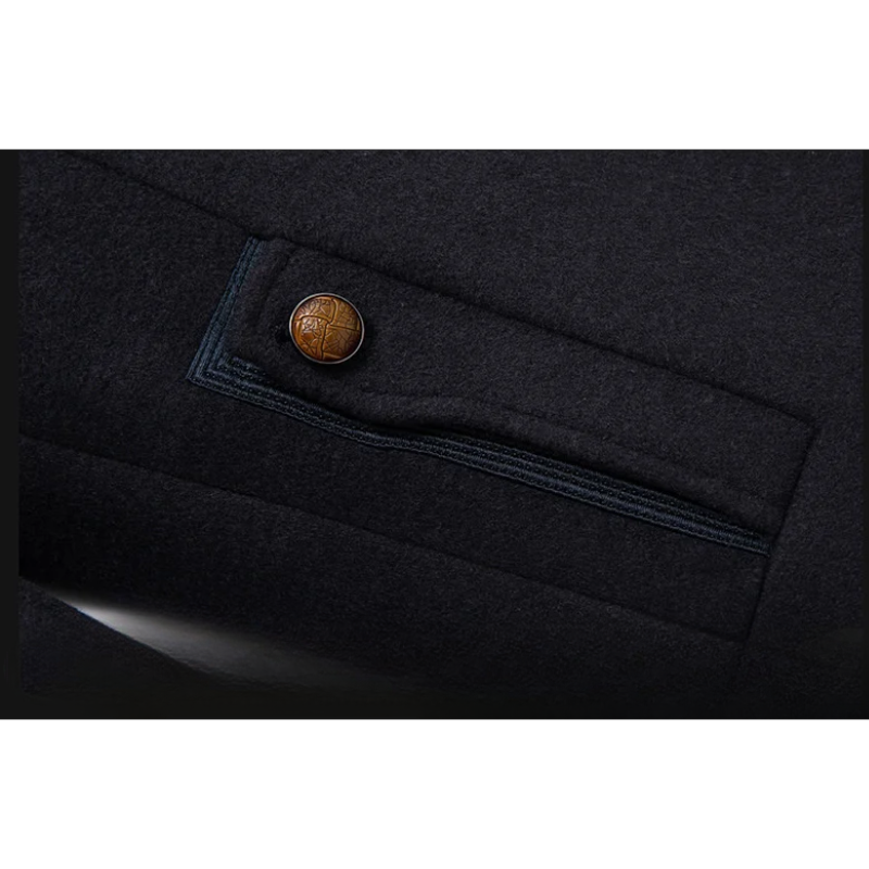 Nordher - Langer Mantel Herren Eleganter Wollmantel Mit Fleece-Innenfutter