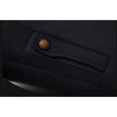 Nordher - Langer Mantel Herren Eleganter Wollmantel Mit Fleece-Innenfutter