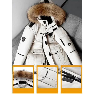 Schwarf - Parka Winterjacke Herren – Winddicht, Wetterfest, Outdoorjacke