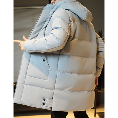 Wetterl - Langer Wintermantel Herren Wasserdicht Winddicht Mit Kapuze Gefüttert