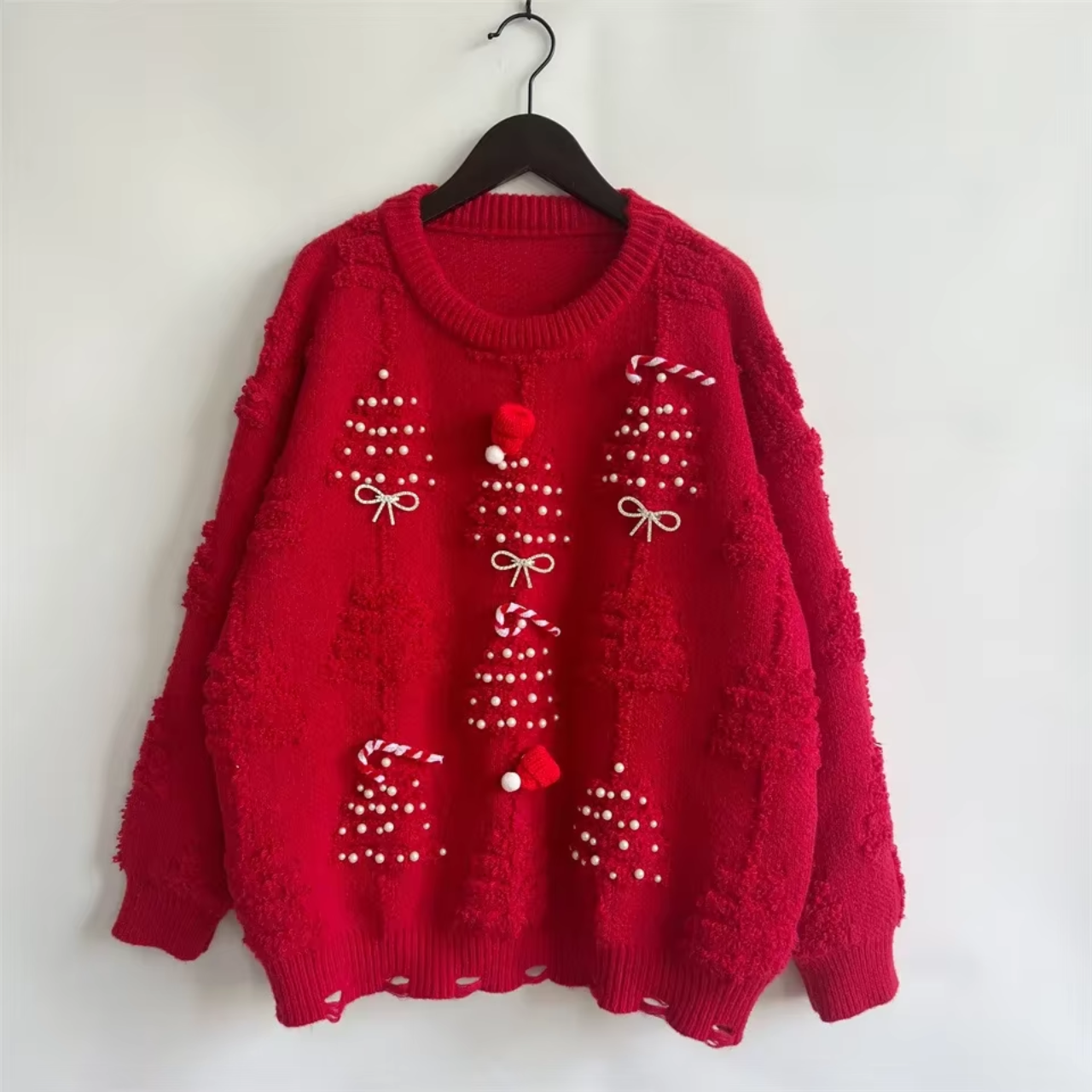 Leuchten - Weihnachtspullover – Strickdesign, Langarm, Weihnachtlicher Stil