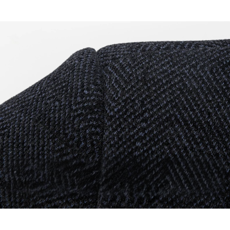 Herrmax - Langer Mantel Herren Stilvoller Wintermantel Mit Brusttasche und Revers