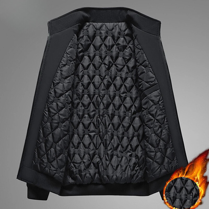 Norvion - Gewattierte Jacke Herren mit Reißverschluss und leichtem Futter für Herbst