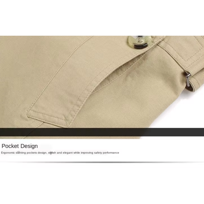 Arctjak - Langer Mantel Herren Klassischer Wollmantel Mit Revers und Taschen