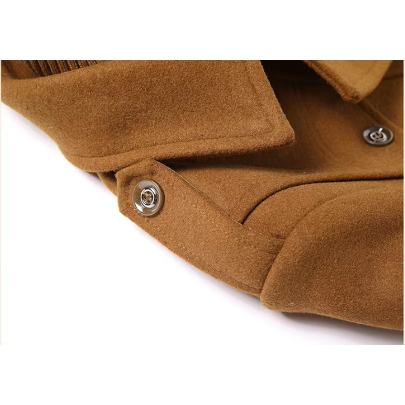 Nordalt - Langer Mantel Herren Warm Gefüttert Mit Stehkragen Winterjacke