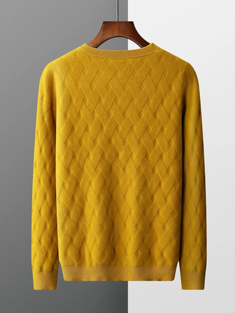 Pulwoll - Wollpullover Herren – Klassischer Strickpullover mit V-Ausschnitt