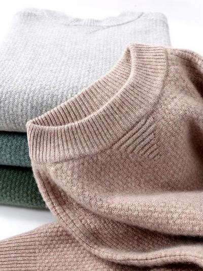 Kuschwo - Wollpullover Herren – Bequemer Pullover für Herbst & Winter