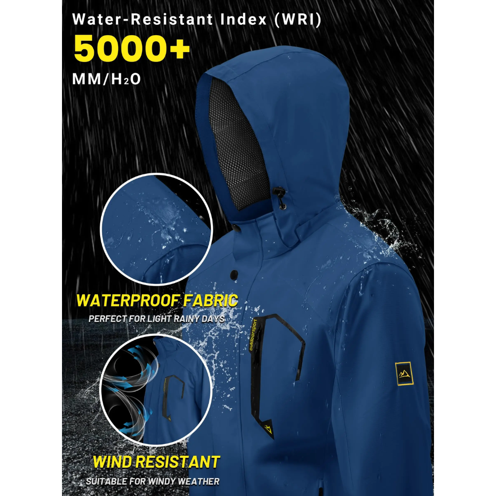 Wetgard - Wasserdichter Wintermantel Männer – Warm, Wetterfest, Mit Kapuze