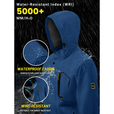 Wetgard - Wasserdichter Wintermantel Männer – Warm, Wetterfest, Mit Kapuze