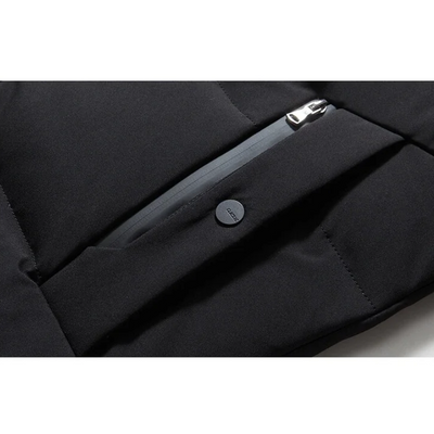 Herrtep - Pufferjacke Herren mit abnehmbarem Kunstfellkragen und Reißverschlusstaschen