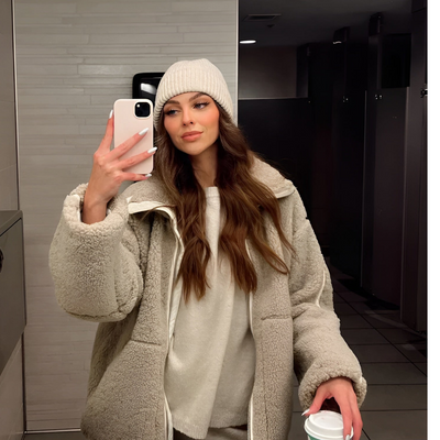 Haisley Flauschige Oversized-Jacke