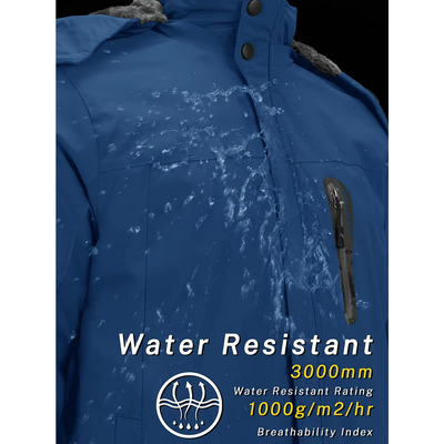 Nordure - Wasserdichter Wintermantel Männer – Wetterfest, Atmungsaktiv, Mit Kapuze