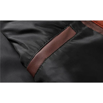 Manfrot - Lederjacke Herren mit Kapuze, Gepolsterte Winterjacke