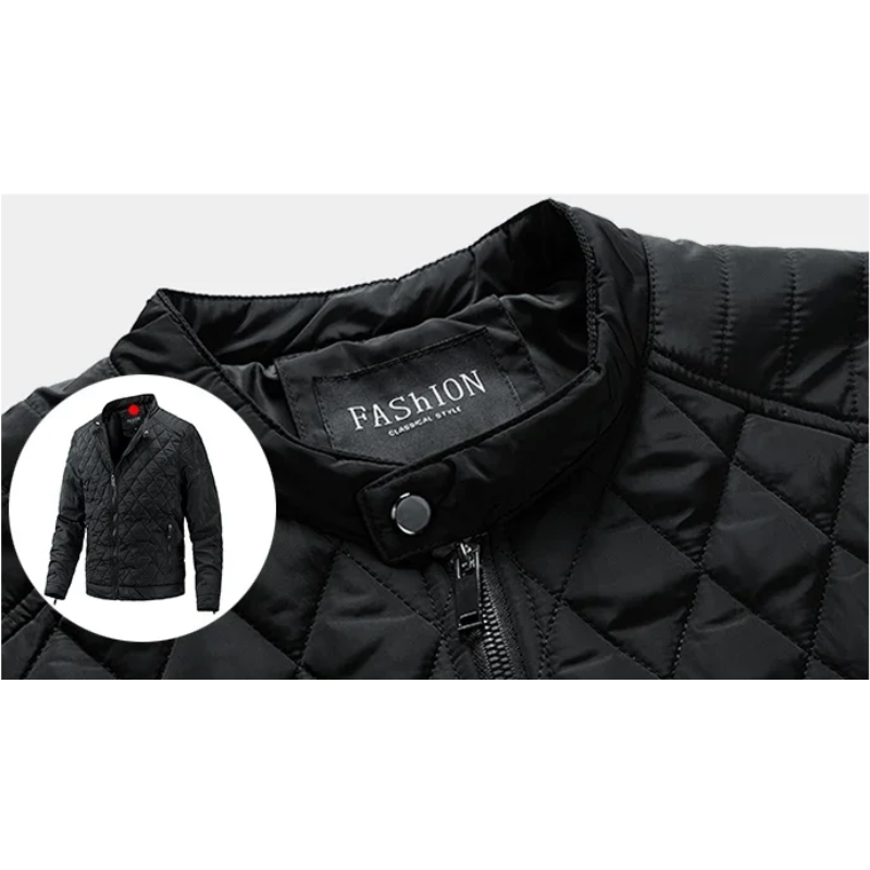 Marikon - Gewattierte Jacke Herren mit Reißverschluss und Stehkragen-Design