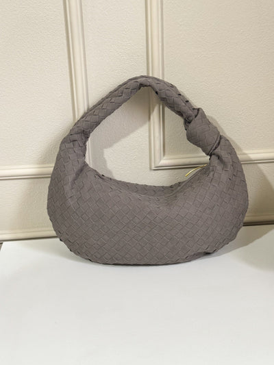 Celeste Knotted Braided Medium Suede Bag - Elegante, Vegane Leder-Handtasche mit Raffiniertem Design