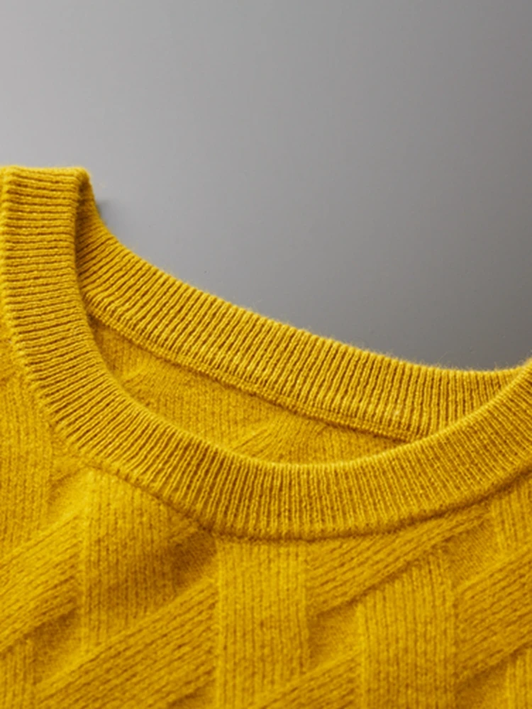 Pulwoll - Wollpullover Herren – Klassischer Strickpullover mit V-Ausschnitt