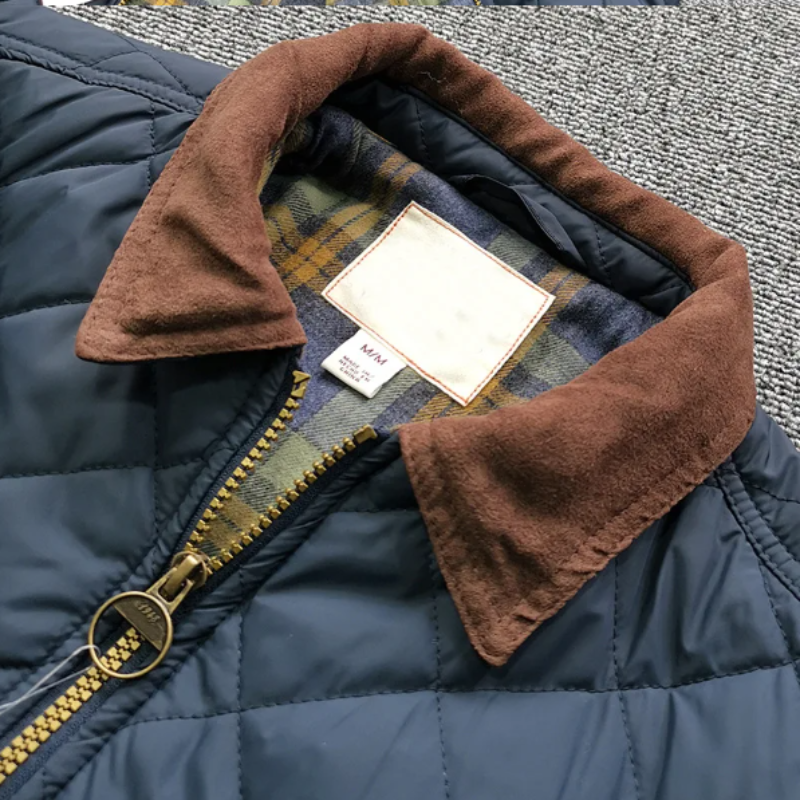 Olmavar - Gewattierte Jacke Herren mit Cordkragen und Brusttaschen