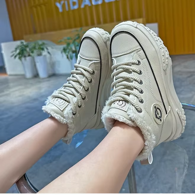 Glancia - Damen Winterstiefel mit Plateau und warmem Innenfutter