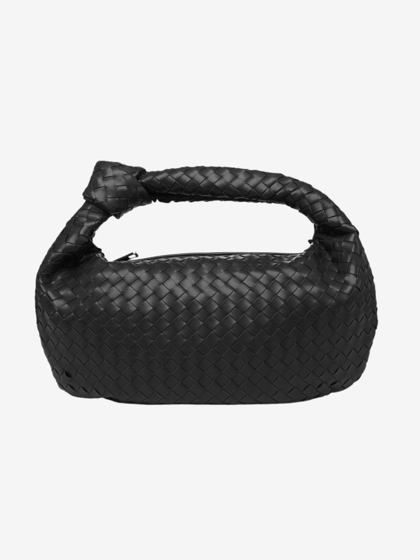 Giselle | Mittelgroße Schultertasche Aus Premium Veganem Leder Mit Geflochtenem Design