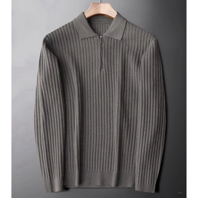 Gemwoll - Wollpullover Herren – Eleganter Pullover mit Zipper-Kragen
