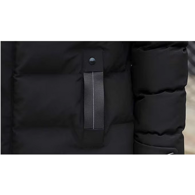 Zinntal - Langer Wintermantel Herren Warm Gefüttert Mit Kapuze Winddicht