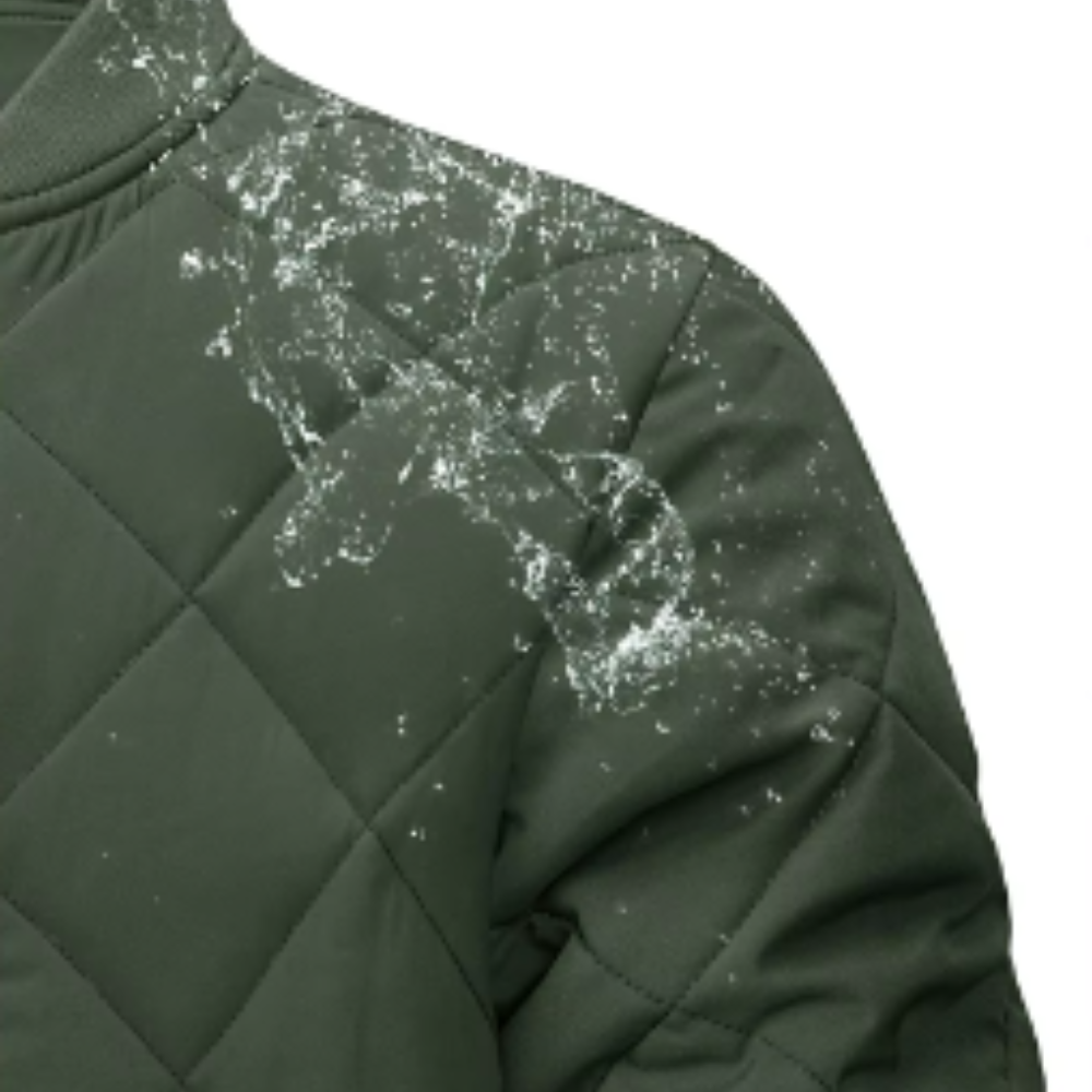 Windlek - Gewattierte Jacke Herren mit Stehkragen und Reißverschluss-Design