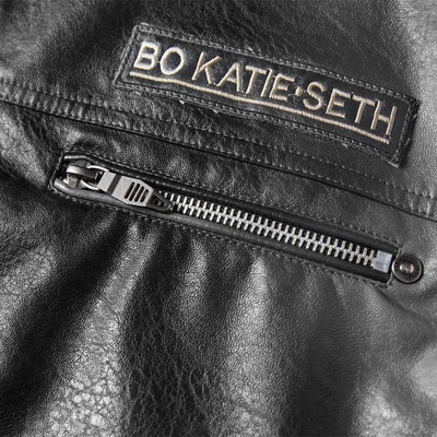 Revigor - Lederjacke Herren, Warme Jacke mit Reißverschluss und Kapuze