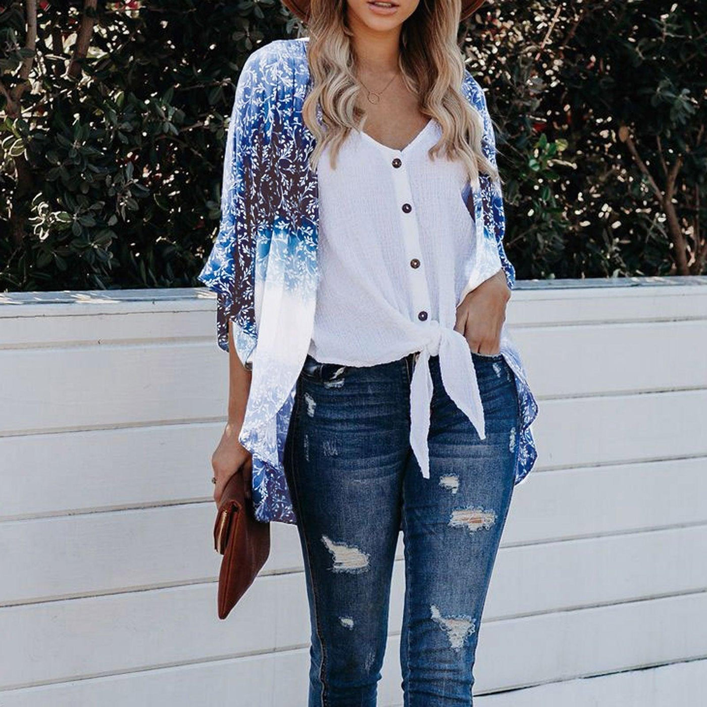 Bluse Sonnenschutz Strickjacke Schal