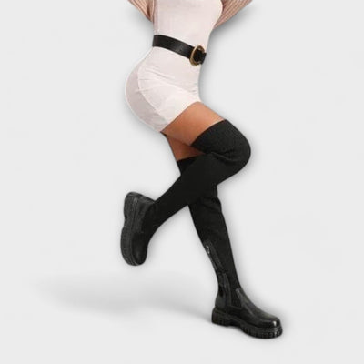 Lureva – Overknee-Stiefel mit Chunky-Sohle