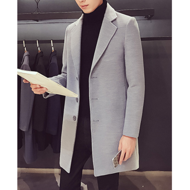 Silvolk - Mantel Jacke Herren – Moderner Business-Mantel für Herbst und Winter