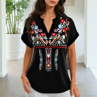 Josie | Vintage-Bluse mit Blumenmuster