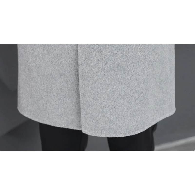 Kaltdon - Langer Mantel Herren Klassischer Wintermantel Mit Knöpfen und Taschen