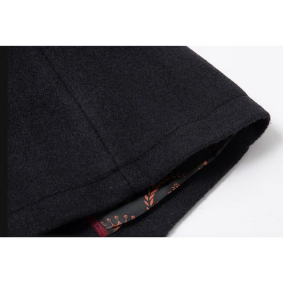 Nordher - Langer Mantel Herren Eleganter Wollmantel Mit Fleece-Innenfutter