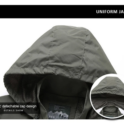 Warmorn - Wintermantel Männer mit Fleece-Futter, Winddichte Outdoor-Jacke