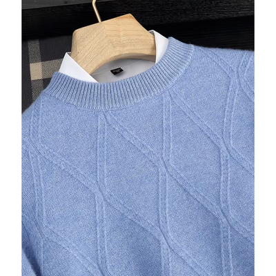 Starkor - Wollpullover Herren – Klassischer Pullover mit dezentem Muster