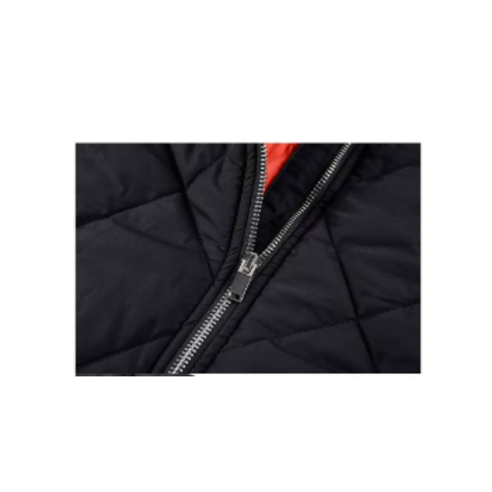 Windlek - Gewattierte Jacke Herren mit Stehkragen und Reißverschluss-Design