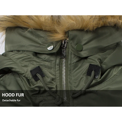 Kaltgen - Wintermantel Männer, Winddichte Jacke mit Kordelzug und Reißverschluss