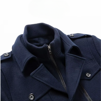 Ardwinz - Mantel Jacke Herren Stilvoller Wintermantel Lang Slim Fit