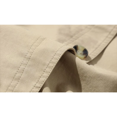 Nordgra - Langer Mantel Herren Stilvoller Trenchcoat Mit Gürtel und Revers